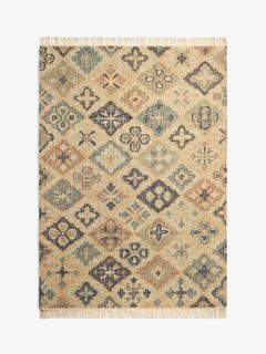 John Lewis Trellis Floral Rug, Natural, L180 x W120 cm