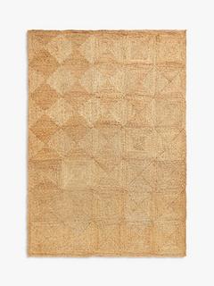 John Lewis Diamond Jute Rug, Neutral, L240 x W170cm