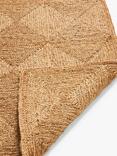 John Lewis Diamond Jute Rug, Neutral, L240 x W170 cm