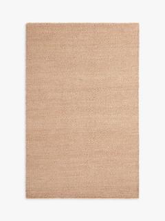 John Lewis Fine Plain Jute Rug, Natural, L180 x W120cm