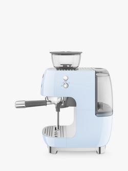 Smeg EGF03 Espresso Machine - view 2, Pastel Blue