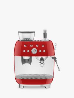 Smeg EGF03 Espresso Machine, Red