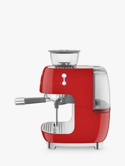 Smeg EGF03 Espresso Machine - view 2, Red