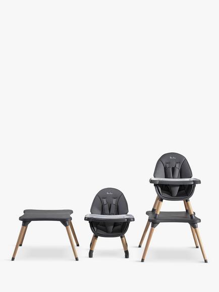 Silver Cross 4-in-1 Eat & Play Highchair, Grey - view 2, Graphite