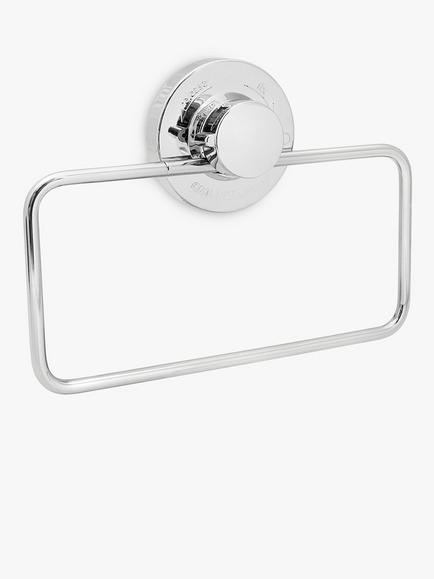 BlissHome Lock N Roll Towel Ring, Silver