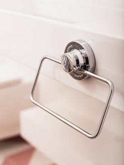 BlissHome Lock N Roll Towel Ring - view 2, Silver
