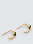 John Lewis Gemstones Agate Half Hoop Earrings, Gold