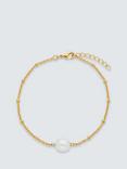 John Lewis Gemstones & Pearls Baroque Pearl Bracelet