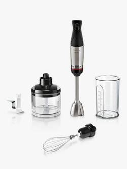 Bosch Series 6 ErgoMaster Pressure Controlled 3-in-1 Hand Blender with Ice Crusher & Chopper, Black, Black