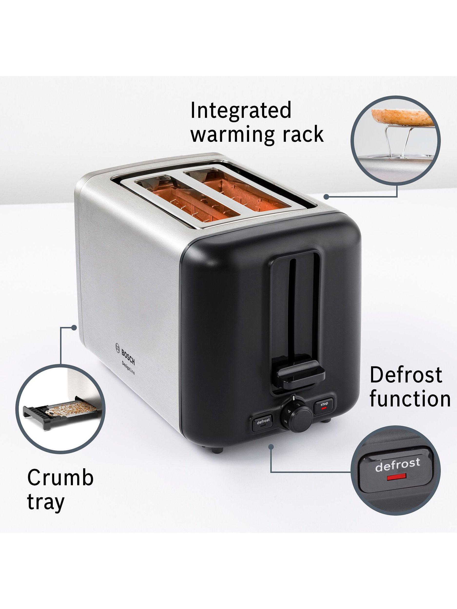 Bosch DesignLine 2 Slice Toaster Stainless Steel