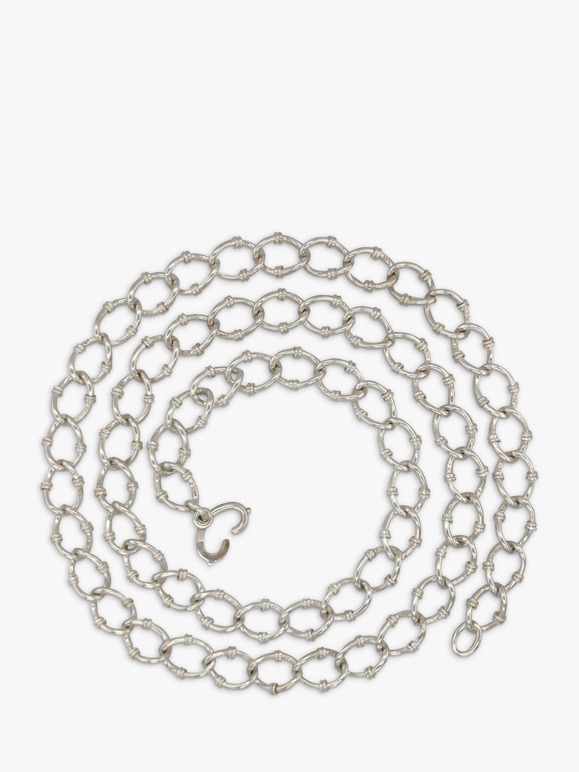 Vintage Fine Jewellery Pre-Loved Long Curb Link Chain Necklace, Dated Birmingham 1972