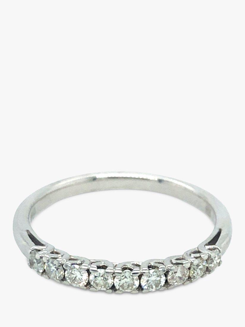Vintage Fine Jewellery Pre-Loved 18ct White Gold Diamond Half Eternity Ring