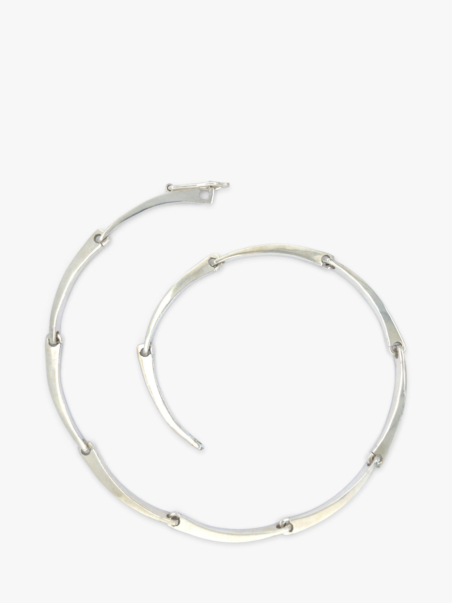 Vintage Fine Jewellery Pre-Loved Silver Bar Link Collar Necklace, Dated Circa 2000s