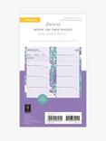 Filofax Personal Floral Week on Two Pages 2024 Personal Organiser Insert, Multi