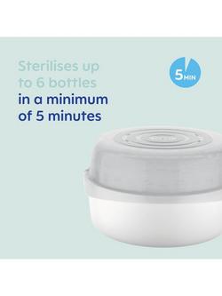 MAM Microwave Bottle Steriliser, Grey - view 2, Grey