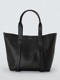 John Lewis Luxe Leather Tote Bag, Black