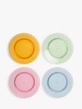 John Lewis ANYDAY Stackable Plastic Picnic Side Plate, Set of 4, 23cm, Multi