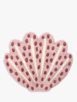 John Lewis Shell Cotton Rug, Mid Pink, Mid Pink
