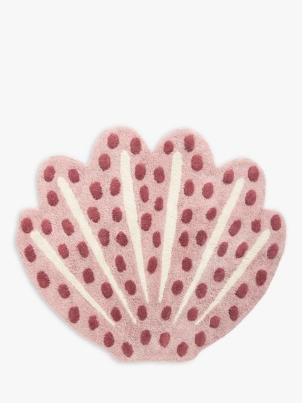 John Lewis Shell Cotton Rug, Mid Pink, Mid Pink