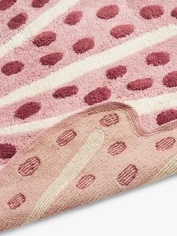 John Lewis Shell Cotton Rug, Mid Pink - view 2, Mid Pink