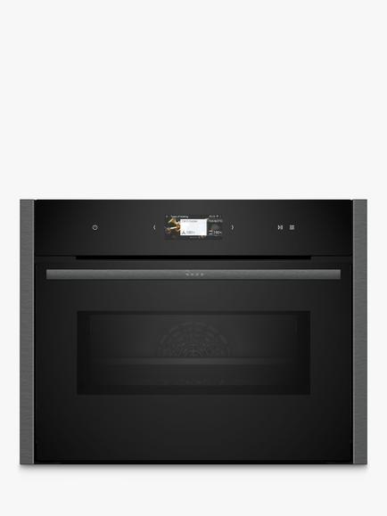 Neff N90 C24MS71G0B Built In Electric Compact Oven with Microwave, Grey Graphite, Grey Graphite
