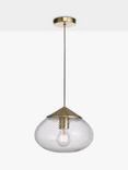 John Lewis Artisan Single Pendant Ceiling Light, Warm Satin Brass