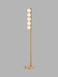 John Lewis Modern Chandelier Floor Lamp, Matte Warm Brass