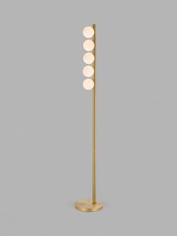John Lewis Modern Chandelier Floor Lamp, Matte Warm Brass, Matte Warm Brass