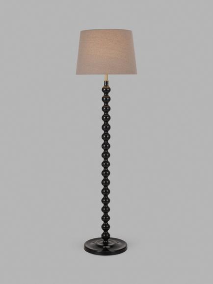 John Lewis Bobbin Floor Lamp, Black, Black