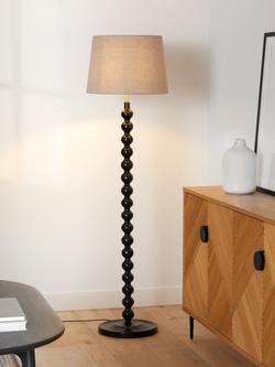 John Lewis Bobbin Floor Lamp, Black - view 2, Black