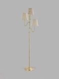 John Lewis Tristan 3 Arm Floor Lamp, Matte Antique Brass