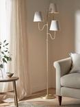 John Lewis Tristan 3 Arm Floor Lamp, Matte Antique Brass