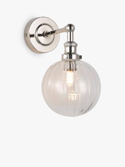 John Lewis Brasserie Wall Light, Polished Nickle