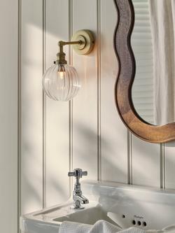 John Lewis Brasserie Wall Light - view 2, Matte Antique Brass