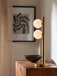 John Lewis Modern Chandelier Table Lamp, Warm Matte Brass