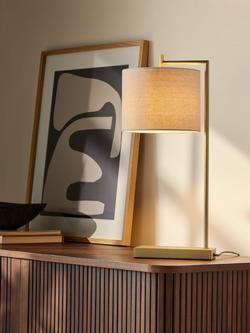 Blakely Touch Task Table Lamp - view 2, Matte Antique Brass