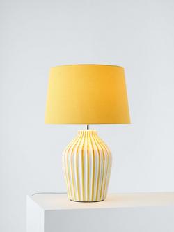 John Lewis Trevone Ceramic Table Lamp, Yellow