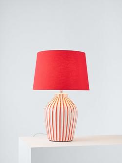 John Lewis Trevone Ceramic Table Lamp, Red