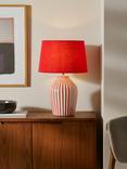 John Lewis Trevone Ceramic Table Lamp, Red