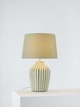 John Lewis Trevone Ceramic Table Lamp, Green