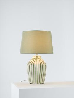 John Lewis Trevone Ceramic Table Lamp, Green