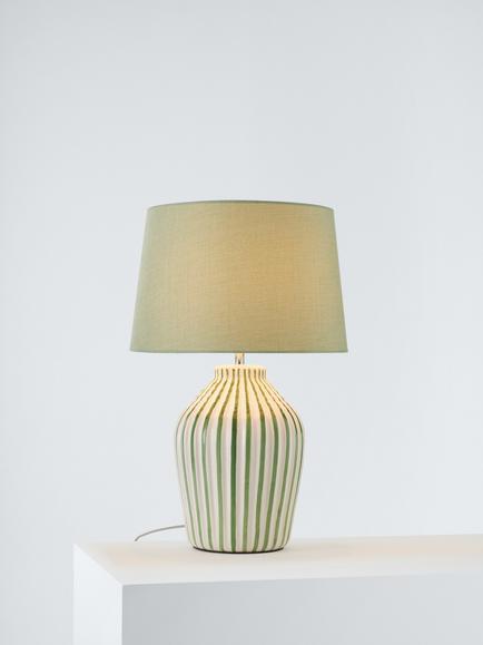 John Lewis Trevone Ceramic Table Lamp, Green