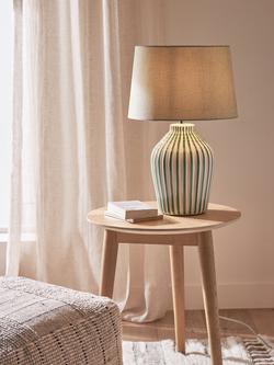 John Lewis Trevone Ceramic Table Lamp - view 2, Green