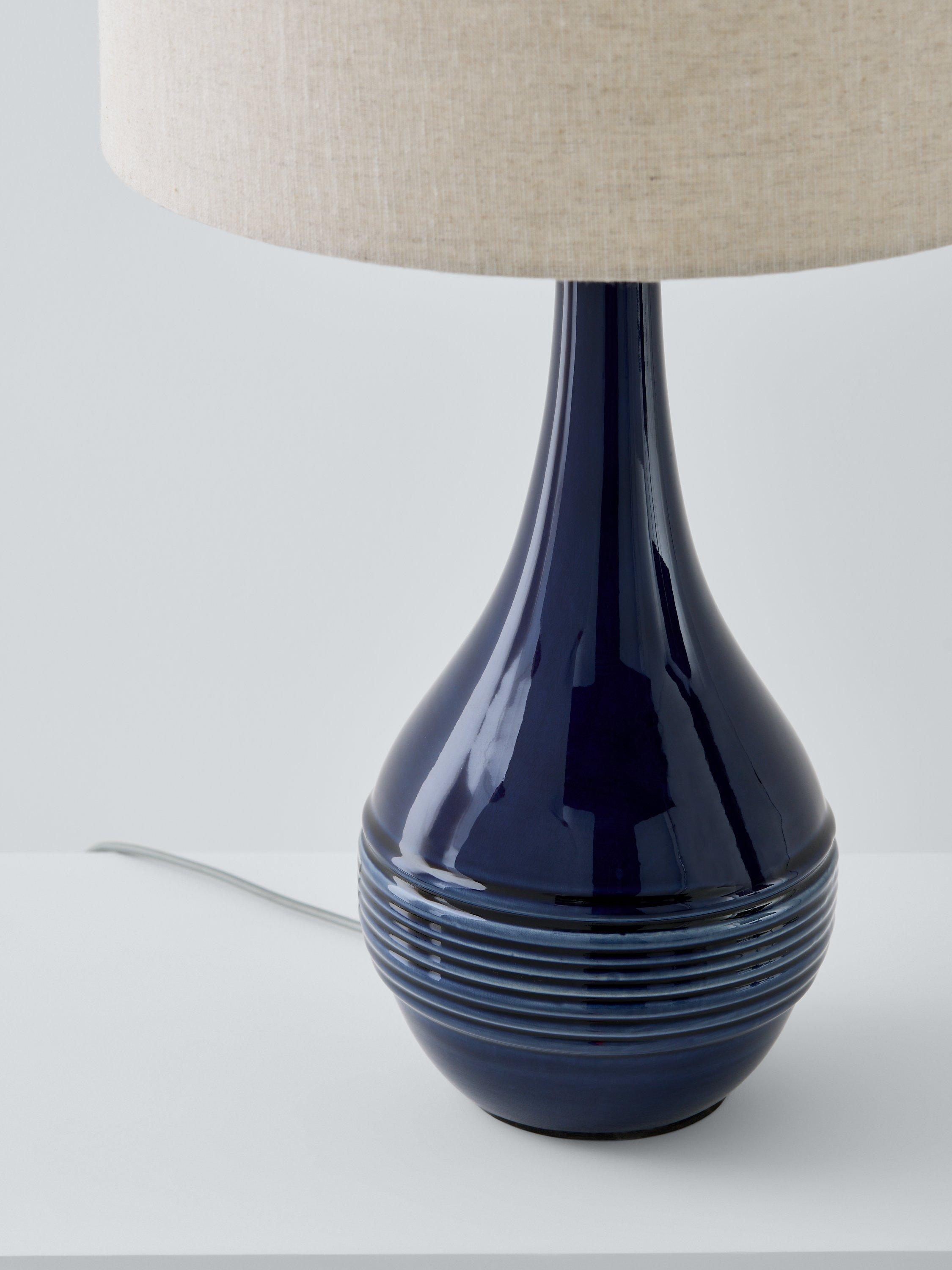 John Lewis Droplet Glaze Table Lamp Blue