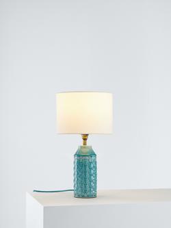 John Lewis Scallop Lamp Base, Light Blue