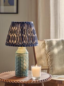 John Lewis Scallop Lamp Base - view 2, Light Blue