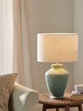 John Lewis Eldoris Ceramic Table Lamp, Blue