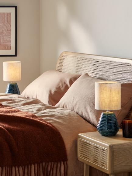 John Lewis Elwood Table Lamp, Set of 2 - view 2, Teal