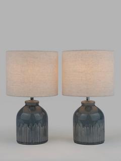 John Lewis Carlow Table Lamp, Set of 2, Blue