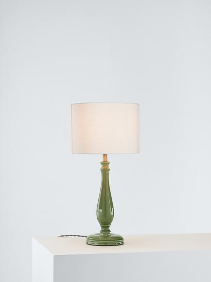 John Lewis Crackle Ceramic Table Lamp Base, Myrtle Green